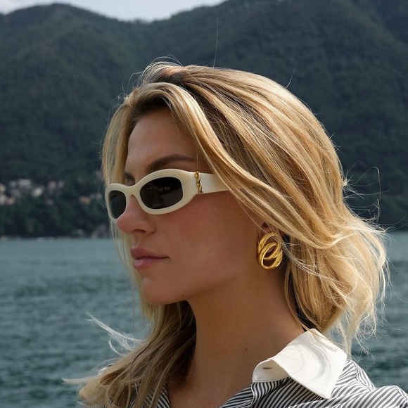 24K Gold Double Loop Earrings*Blair Earrings*Lightweight Earrings*Waterproof - Picture 6 of 6